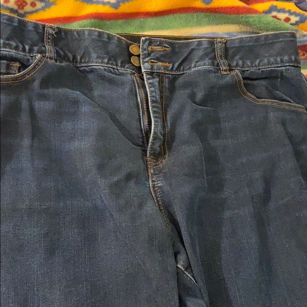 Lane Bryant dark wash blue jeans